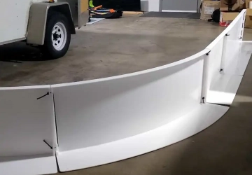 Floorball Curved Board Segment - Non-IFF